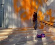 &#60;p&#62;A member of the public intervenes as a Just Stop Oil protester spray paints the MI5 building in central London.&#60;/p&#62;&#60;p&#62;Credit: @JustStop_Oil Via Twitter&#60;/p&#62;