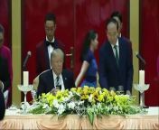 President Donald Trump is praising Vietnam in brief remarks at a state dinner, calling the nation &#92;