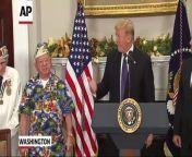 President Donald Trump signed a proclamation Thursday at the White House for National Pearl Harbor Remembrance Day.