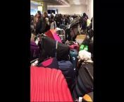 A water main break in one of the terminals at New York&#39;s Kennedy Airport on Sunday added to the delays at the beleaguered airport trying to recover from the aftermath of a snowstorm that has stranded thousands of passengers.