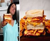 Try this O.G. bologna sandwich, courtesy of the D-O-Double-G. In this video, Nicole breaks down how to make a Snoop Dogg Sandwich with gooey melted cheese and crunchy barbecue chips. This crisp celebrity sandwich is straightforward and simple, using only four main ingredients. After melting the American cheese on top of the sizzling bologna, place the slices onto two pieces of toast with mustard. Finally, top the sandwich with barbecue potato chips and thank Mr. Doggy Dogg for this bountiful lunchtime delicacy.