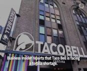Business Insider reports that Taco Bell is facing a tortilla shortage. &#60;br/&#62;The shortage has forced restaurants across the US to stop selling quesadillas, burritos, Crunchwraps, and other menu items.