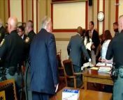 After a judge sentenced another judge to jail time, chaos erupted in an Ohio courtroom and the defendant had to be dragged out. Former Cincinnati Judge Tracie Hunter was convicted in 2014 of misusing her position as a judge to help her brother. She was sentenced to six months in jail and has been appealing the ruling ever since.