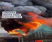 Fire engulfs part of Oceana Waterworld at Liseberg Amusement Park, Gothenburg, Sweden. 12 minor injuries reported, with nearby hotel and offices evacuated. Residents urged to stay indoors due to smoke. &#60;br/&#62;&#60;br/&#62;#Gothenburg #Fire #Liseberg