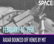 On February 10, 1958, scientists at MIT&#39;s Lincoln Laboratory bounced radar waves off of Venus.&#60;br/&#62;&#60;br/&#62;At the time, Venus was at a point in its orbit called inferior conjunction, where it is directly in between the Earth and the sun. Scientists beamed a radar signal toward Venus, which was about 28 million miles away at the time. It took about 5 minutes for the signal to bounce off of Venus and return to Earth. This was slightly shorter than they anticipated, which means that Venus was actually closer to Earth than scientists believed at the time.