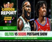 The Garden Report goes live following the Celtics game vs the Sixers. Catch the Celtics Postgame Show featuring Bobby Manning, Josue Pavon, Jimmy Toscano, A. Sherrod Blakely and John Zannis as they offer insights and analysis from Boston&#39;s game vs Philly.&#60;br/&#62;&#60;br/&#62;This episode of the Garden Report is brought to you by:&#60;br/&#62;&#60;br/&#62;Nutrafol Men! Take the first step to visibly thicker, healthier hair. For a limited time, Nutrafol is offering our listeners ten dollars off your first month’s subscription and free shipping when you go to Nutrafol.com/MEN and enter the promo code GARDEN!&#60;br/&#62;&#60;br/&#62;FanDuel! Get buckets with your first bet on FanDuel, America’s Number One Sportsbook. Because right now, NEW customers get ONE HUNDRED AND FIFTY DOLLARS in BONUS BETS with any winning FIVE DOLLAR BET! That’s A HUNDRED AND FIFTY BUCKS – if your bet wins! Just, visit FanDuel.com/BOSTON and shoot your shot!&#60;br/&#62;&#60;br/&#62;Bet on all your favorite NBA players and teams with:&#60;br/&#62;&#60;br/&#62;● Quick Bets&#60;br/&#62;● Live Same Game Parlays&#60;br/&#62;● Exclusive Props&#60;br/&#62;● And more!&#60;br/&#62;&#60;br/&#62;FanDuel, Official Sportsbook Partner of the NBA.&#60;br/&#62;&#60;br/&#62;DISCLAIMER: Must be 21+ and present in select states. First online real money wager only. &#36;10 first deposit required. Bonus issued as nonwithdrawable bonus bets that expire 7 days after receipt. See terms at sportsbook.fanduel.com. FanDuel is offering online sports wagering in Kansas under an agreement with Kansas Star Casino, LLC. Gambling Problem? Call 1-800-GAMBLER or visit FanDuel.com/RG in Colorado, Iowa, Michigan, New Jersey, Ohio, Pennsylvania, Illinois, Kentucky, Tennessee, Virginia and Vermont. Call 1-800-NEXT-STEP or text NEXTSTEP to 53342 in Arizona, 1-888-789-7777 or visit ccpg.org/chat in Connecticut, 1-800-9-WITH-IT in Indiana, 1-800-522-4700 or visit ksgamblinghelp.com in Kansas, 1-877-770-STOP in Louisiana, visit mdgamblinghelp.org in Maryland, visit 1800gambler.net in West Virginia, or call 1-800-522-4700 in Wyoming. Hope is here. Visit GamblingHelpLineMA.org or call (800) 327-5050 for 24/7 support in Massachusetts or call 1-877-8HOPE-NY or text HOPENY in New York.&#60;br/&#62;&#60;br/&#62;#Celtics #NBA #GardenReport #CLNS