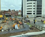 The St James&#39; STACK at Strawberry Place is being constructed outside Newcastle United&#39;s St James&#39; Park Stadium.