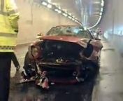 Ronaldo escaped without any injury. The only victim was his new Ferrari. &#60;br/&#62; &#60;br/&#62;LONDON (TICKER) â€”Manchester United wing Cristiano Ronaldo &#60;br/&#62;walked away uninjured after crashing his Ferrari sports &#60;br/&#62;car on Monday. &#60;br/&#62; &#60;br/&#62;The front of the high-performance vehicle was completely &#60;br/&#62;demolished after it hit a roadside barrier under a tunnel &#60;br/&#62;near Manchester Airport. &#60;br/&#62; &#60;br/&#62;Police spoke to the Portuguese winger at the scene and he &#60;br/&#62;then made his way to the clubs training ground near &#60;br/&#62;Sale. &#60;br/&#62; &#60;br/&#62;The crash happened on the A538 which takes traffic under &#60;br/&#62;the airport runways between Wilmslow and Hale. &#60;br/&#62; &#60;br/&#62;The 23-year-olds red Ferrari struck a metal hand-rail &#60;br/&#62;which guards an emergency exit door in the tunnel. &#60;br/&#62; &#60;br/&#62;Skid marks were clearly visible at the scene of the crash &#60;br/&#62;and one of the wheels came off. &#60;br/&#62; &#60;br/&#62;At about 10:20 a.m. police were called to the A538 &#60;br/&#62;Wilmslow Road near to Manchester Airport following &#60;br/&#62;reports of a road traffic collision, Greater Manchester &#60;br/&#62;Police said in a statement. Officers attended and &#60;br/&#62;discovered a Ferrari had collided with a barrier. No one &#60;br/&#62;is believed to have been injured. Inquiries are &#60;br/&#62;continuing. &#60;br/&#62; &#60;br/&#62;Manchester United confirmed the Ballon dOr winner was &#60;br/&#62;unhurt. &#60;br/&#62; &#60;br/&#62;He was involved in an incident this morning. No other &#60;br/&#62;cars were involved, a club spokesman said. Hes fine &#60;br/&#62;and is training as normal with the team. &#60;br/&#62; &#60;br/&#62;Ronaldo came on as a substitute in the final 30 minutes &#60;br/&#62;of his teams 1-0 Carling Cup defeat to Derby last night. &#60;br/&#62; &#60;br/&#62;His teammate, goalkeeper Edwin van der Sar, was reported &#60;br/&#62;to have been traveling behind Ronaldo at the time of the &#60;br/&#62;crash. &#60;br/&#62; &#60;br/&#62;The Ferrari was later loaded on to a recovery truck, &#60;br/&#62;covered in a black sheet, as the road was reopened.