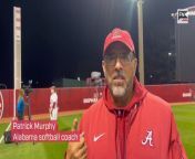 Patrick Murphy&#39;s comments after No. 15 Alabama softball beat Samford Tuesday night at Rhoads Stadium.