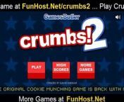 Play Crumbs! 2 at FunHost.Net/crumbs2 The original cookie munching game is back with more modes and more cookies! The aim of the game is the same as the original - eat as much of each cookie as possible within the time limit by frantically but precisely clicking the mouse. It&#39;s ridiculously simple but fun, addictive and anyone can play. Crumbs! 2 brings new game modes to the party. In &#39;Raisin Mode&#39; the player must avoid disgusting raisins while eating the cookies, and in &#39;Share Mode&#39; the aim to eat exactly half of the cookie using precision and judgement. Click the mouse to take a bite Hold the mouse longer for a larger bite (Cooking, Puzzle Game ).&#60;br/&#62;&#60;br/&#62;Play Crumbs! 2 for Free at FunHost.Net/crumbs2 on FunHost.Net , The Fun Host of Apps and Games!&#60;br/&#62;&#60;br/&#62;Crumbs! 2 Game: FunHost.Net/crumbs2 &#60;br/&#62;www: FunHost.Net &#60;br/&#62;Facebook: facebook.com/FunHostApps &#60;br/&#62;Twitter: twitter.com/FunHost &#60;br/&#62;