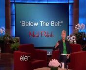 Ellen played a fun new game in which she had to decide if something was a nail polish color.