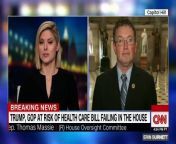 Rep. Thomas Massie joins Kate Bolduan to weigh in on the ongoing health care debate, noting that the GOP fears Trump would be a &#92;