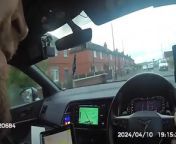 Speeding driver reverses wrong way at 60mph before he is caught by police officer - on a bike from kuch hath he