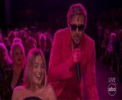 Well folks, it happened. As the world has watched the 2024 Oscar winners crowned in real-time, the performances of the nominees for “Best Original Song” have kept the Ken-ergy up and running. And when it came time for Ryan Gosling to sing Barbie’s “I’m Just Ken,” the reactions from Margot Robbie and Billie Eilish were so hysterical, that it was almost better than the performance. &#60;br/&#62;&#60;br/&#62;Of course, their shocked and laughing faces mirrored what basically everyone was thinking before Gosling’s song and dance number at L.A.’s Dolby Theatre really got going. After Robbie, Greta Gerwig and Eilish&#39;s amazing reactions, the pink-suited singer took the stage with several of his co-Kens from the Barbie cast, including Kingsley Ben-Adir, Simu Liu, and Ncuti Gatwa, the Barbie theatrics really took off. And yes dear fans, the chant of “Can you feel the Ken-ergy?” was kept in the live show.