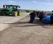 Callington Young Farmers tractor run from video young mother