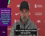 Jurgen Klopp says he is glad Liverpool signed the Argentine after his stunning goal in the 3-1 win