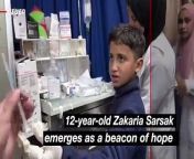 In the heart of Gaza&#39;s turmoil, 12-year-old Zakaria Sarsak emerges as a beacon of hope, dedicating his time to serve others at Al-Aqsa hospital in Deir al-Balah. Despite his young age, Zakaria&#39;s compassionate spirit drives him to assist doctors and medical staff in caring for the wounded, a noble endeavor amidst the region&#39;s ongoing strife. Veuer’s Maria Mercedes Galuppo has the story.