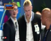 Watch Haaland's face when asked about future in Madrid from feet in face