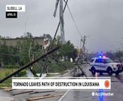 Storm chaser Aaron Jayjack was in Slidell, Louisiana, to survey damage and talk to residents after a tornado tossed cars and brought down power lines on April 10.