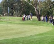 Lucas Herbert chip shot on the par-three sixth hole at 2024 Axedale Pro-Am from pro mp3