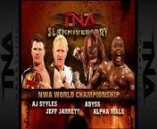 TNA Slammiversary 2005 - Raven vs AJ Styles vs Abyss vs Monty Brown vs Sean Waltman (King Of The Mountain Match, NWA World Heavyweight Championship) from aj bor