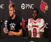Louisville QB Tyler Shough and WR Chris Bell Spring Game Postgame (4\ 19\ 24) from 24 game