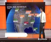 AccuWeather&#39;s Geoff Cornish has the details you need to know ahead of any travel plans you may have on April 18.