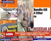 Nigeria Military Confirms Bandits Kill Army Major, Captain, 4 Other Soldiers In Shiroro ~ OsazuwaAkonedo #army #bandits #Captain #Major #Niger #Shiroro #soldiers Nigeria Military Has Confirmed The Killing Of Two Officers And Four Soldiers In Ambush In Niger State On Friday. https://osazuwaakonedo.news/nigeria-military-confirms-bandits-kill-army-major-captain-4-other-soldiers-in-shiroro/21/04/2024/ #Breaking News Published: April 21st, 2024 Reshared: April 21, 2024 11:45 pm