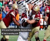 Elijah Johnson a olineman for the Boston College Eagles, has battled knee injuries and will enter the transfer portal.