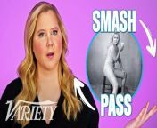 Comedic icon, Amy Schumer, sits down to play a game of &#39;Smash or Pass.&#39; She reveals what it&#39;s like inside the Met Gala, discusses her experience hosting her first SNL show, and shares the reason behind her wanting to be topless for an Annie Leibovitz shoot.