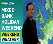 This is the Met Office UK Weather forecast for the weekend 02/05/2024. It’s a bank holiday weekend so of course the weather is a bit mixed. Bringing you this weekend’s weather forecast is Alex Deakin.