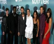 https://www.maximotv.com &#60;br/&#62;B-roll footage: Joel Edgerton (“Jason Dessen”), Jennifer Connelly (“Daniela Dessen”), Alice Braga (“Amanda Lucas”), Dayo Okeniyi (“Leighton Vance”), Oakes Fegley (Charlie), Amanda Brugel (Blaire), and Jimmi Simpson (Ryan Holder) attend the world premiere of the Apple TV+ mind-bending sci-fi series “Dark Matter” at the Hammer Museum in Los Angeles, California, USA, on Monday, April 29, 2024. “Dark Matter” premieres globally on Apple TV+ on Wednesday, May 8, 2024, premiering with the first two episodes, followed by new episodes every Wednesday through June 26. This video is only available for editorial use in all media and worldwide. To ensure compliance and proper licensing of this video, please contact us. ©MaximoTV