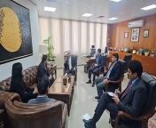 Faisal Niaz Tirmizi and Hussain Muhammad meet PIA officials in Dubai. (Supplied) from dubai aunty doctor video download cladesh dhaka school teacher student mother small boy outdoor mmsll tv serial actress 3gp king video comsrelekha mitro songtamil 500kb