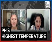 Pagasa: PH records highest daytime temperature&#60;br/&#62;&#60;br/&#62;Climate monitoring and prediction chief Analiza Solis of the Philippine Atmospheric, Geophysical and Astronomical Services Administration said that the Philippines recorded its highest, maximum daytime temperature at 40.3 degrees Celsius in Tarlac on April 27 and again on May 6, 2024. Solis clarified that maximum daytime temperature is different from the heat index, with the highest recorded at 53 degrees Celsius. Heat index is measured along with the relative humidity of the atmosphere combined with the possible effect on the human body.&#60;br/&#62;&#60;br/&#62;Video and Interview by Ezrah Raya&#60;br/&#62;&#60;br/&#62;Subscribe to The Manila Times Channel - https://tmt.ph/YTSubscribe &#60;br/&#62;&#60;br/&#62;Visit our website at https://www.manilatimes.net &#60;br/&#62;&#60;br/&#62;Follow us: &#60;br/&#62;Facebook - https://tmt.ph/facebook &#60;br/&#62;Instagram - https://tmt.ph/instagram &#60;br/&#62;Twitter - https://tmt.ph/twitter &#60;br/&#62;DailyMotion - https://tmt.ph/dailymotion &#60;br/&#62;&#60;br/&#62;Subscribe to our Digital Edition - https://tmt.ph/digital &#60;br/&#62;&#60;br/&#62;Check out our Podcasts: &#60;br/&#62;Spotify - https://tmt.ph/spotify &#60;br/&#62;Apple Podcasts - https://tmt.ph/applepodcasts &#60;br/&#62;Amazon Music - https://tmt.ph/amazonmusic &#60;br/&#62;Deezer: https://tmt.ph/deezer &#60;br/&#62;Stitcher: https://tmt.ph/stitcher&#60;br/&#62;Tune In: https://tmt.ph/tunein&#60;br/&#62;&#60;br/&#62;#TheManilaTimes&#60;br/&#62;#tmtnews&#60;br/&#62;#heatindex&#60;br/&#62;#pagasa