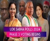 The third phase of polling for Lok Sabha Elections 2024 is scheduled for May 7. This phase includes some key seats whose results will have a direct impact on the future of political families involved. 93 seats spread over 10 states and a union territory will go to polls on May 7. 17.24 crore voters are eligible to cast their votes in this phase on 1.85 lakh polling stations. Baramati in Maharashtra, Gulbarga in Karnataka and Mainpuri in Uttar Pradesh are among seats whose results will be closely watched. In Baramati, NCP veteran Sharad Pawar&#39;s daughter Supriya Sule is competing with her cousin Ajit Pawar&#39;s wife Sunetra Pawar. Congress chief Mallikarjun Kharge’s son-in-law Radhakrishna Doddamani is contesting from Gulbarga. Mainpuri will see Dimple Yadav, wife of former Chief Minister Akhilesh Yadav, reclaiming the seat she won in the bypoll. Watch the video to know more.&#60;br/&#62;