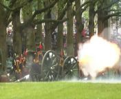 King&#39;s horse artillery fires 41 gun royal salute Source: Reuters
