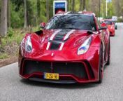 During the Roaday Voorjaarsrit we saw a Novitec Ferrari F12 Berlinetta. It has the special 1 of 11 N-Largo S kit installed. We also saw another one at the International Amsterdam Motor Show. In this video you can see them making some loud revs and accelerations.&#60;br/&#62;&#60;br/&#62;Owner: @dutchf12nlargos on Instagram