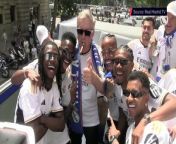 Carlo Ancelotti was in a jubilant mood during Real Madrid&#39;s LaLiga title celebrations
