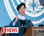 Dozens of students walked out of Duke University&#39;s commencement ceremony on Sunday (May 12) as some chanted &#92;