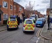 Police at the scene of incident in Victoria Street, Kettering from remo telugu scenes