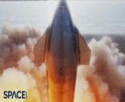 Watch how a SpaceX Starship and its Super Heavy booster launches in slow motion and the flight in real-time. &#60;br/&#62;Also the Rapid Unscheduled Disassembly in slow motion. &#60;br/&#62;&#60;br/&#62;Footage courtesy SpaceX &#124; mash mix by Space.com&#39;s Steve Spaleta