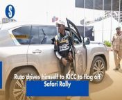 President William Ruto on Thursday, drove himself to the Kenyatta International Conventional Centre to flag off the WRC Safari Rally Kenya. https://rb.gy/3laz3i