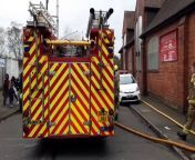 Firefighters at the scene of a fire on Birchills Street, Walsall.