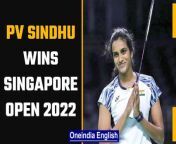 India’s star badminton player PV Sindhu defeated China’s Wang Zhiyi, to win the Singapore Open 2022. This is Sidhu’s 3rd Championship win for the year 2022. &#60;br/&#62; &#60;br/&#62;#PVSindhu #SingaporeOpen2022 #WangZhiyi