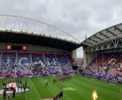 England men and women were both in action at the DW Stadium on Saturday afternoon, while the Princess of Wales visited the ground and spoke to a number of different groups.