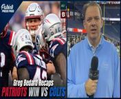 FOXBORO, MA -- Greg Bedard of Boston Sports Journal recaps the Patriots 26-3 Win vs the Indianapolis Colts in Week 9. The Patriots offense continued to struggled while the defense anchored the team. New England&#39;s defense held the Colts to just 121 yards, recorded nine sacks and a pick-six in. The Defense was led by Matthew Judon who recorded 3 sacks and now has 11.5 sacks on the season which leads the entire NFL through 9 weeks. &#60;br/&#62;&#60;br/&#62;Visit https://athleticgreens.com/BEDARD for a FREE 1 year supply of of immune-supporting Vitamin D &amp; 5 FREE travel packs with your first purchase!&#60;br/&#62;&#60;br/&#62;Go to BetOnline.ag and Use Promo Code: CLNS50 for a 50% Welcome Bonus On Your First Deposit!