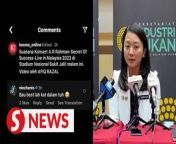 The Youth and Sports Ministry (KBS) has asked the National Sports Council (MSN) to investigate a national female hockey player who allegedly made racist remarks on social media recently.&#60;br/&#62;&#60;br/&#62;Minister Hannah Yeoh also urged the MSN to get help from the Malaysian Hockey Confederation (MHC) to investigate the matter.&#60;br/&#62;&#60;br/&#62;Read more at https://bit.ly/3HmRUvY&#60;br/&#62;&#60;br/&#62;WATCH MORE: https://thestartv.com/c/news&#60;br/&#62;SUBSCRIBE: https://cutt.ly/TheStar&#60;br/&#62;LIKE: https://fb.com/TheStarOnline&#60;br/&#62;