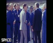 In 1977, the United Kingdom&#39;s King Charles III, a prince at the time, met with NASA astronauts Fred Haise, Gordon Fullerton, Richard H. Truly and Joe Engle, the crew of the Space Shuttle Enterprise. The meeting occurred at Edwards Air Force Base in California. &#60;br/&#62; &#60;br/&#62;Credit: Space.com &#124; footage courtesy: Silverwell Films, Getty &amp; NASA &#124; edited by Steve Spaleta