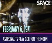 On February 6, 1971, Apollo 14 astronaut Al Shepard became the first person to hit a golf ball on the moon.&#60;br/&#62;&#60;br/&#62;Though he was there doing scientific research, the impromptu one-man game of golf was really just for fun -- and it was on live television. Shepard made a makeshift golf club with a six-iron head that he smuggled from Earth, and he attached it to the handle of a lunar excavation tool. He brought two golf balls to hit. Because his spacesuit wasn&#39;t very flexible, he could only swing with one hand. One of the balls went into a nearby crater, and he claimed that the other flew for &#92;