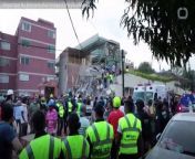 Rescue workers in Mexico City are racing to find survivors after a 7.1 magnitude earthquake caused a school to collapse.